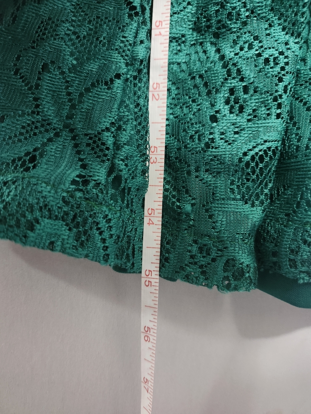 Candalite Emerald Green Lace Maxi Dress Size XL - Picture 6 of 8